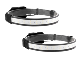 Linterna Frontal, Paquete De 2 Led De Haz Ancho De 220°, Linterna Frontal Ligera De 3 Modos, Luz De Diadema (negro)