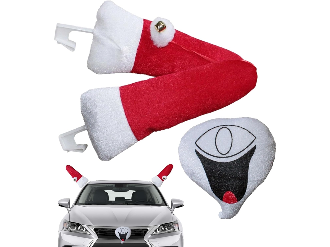 Accesorios Para Coche Fiestas Navide As Decoraci N A De Reno Peluche Divertidos Adornos Fiesta Con Cara Sonriente