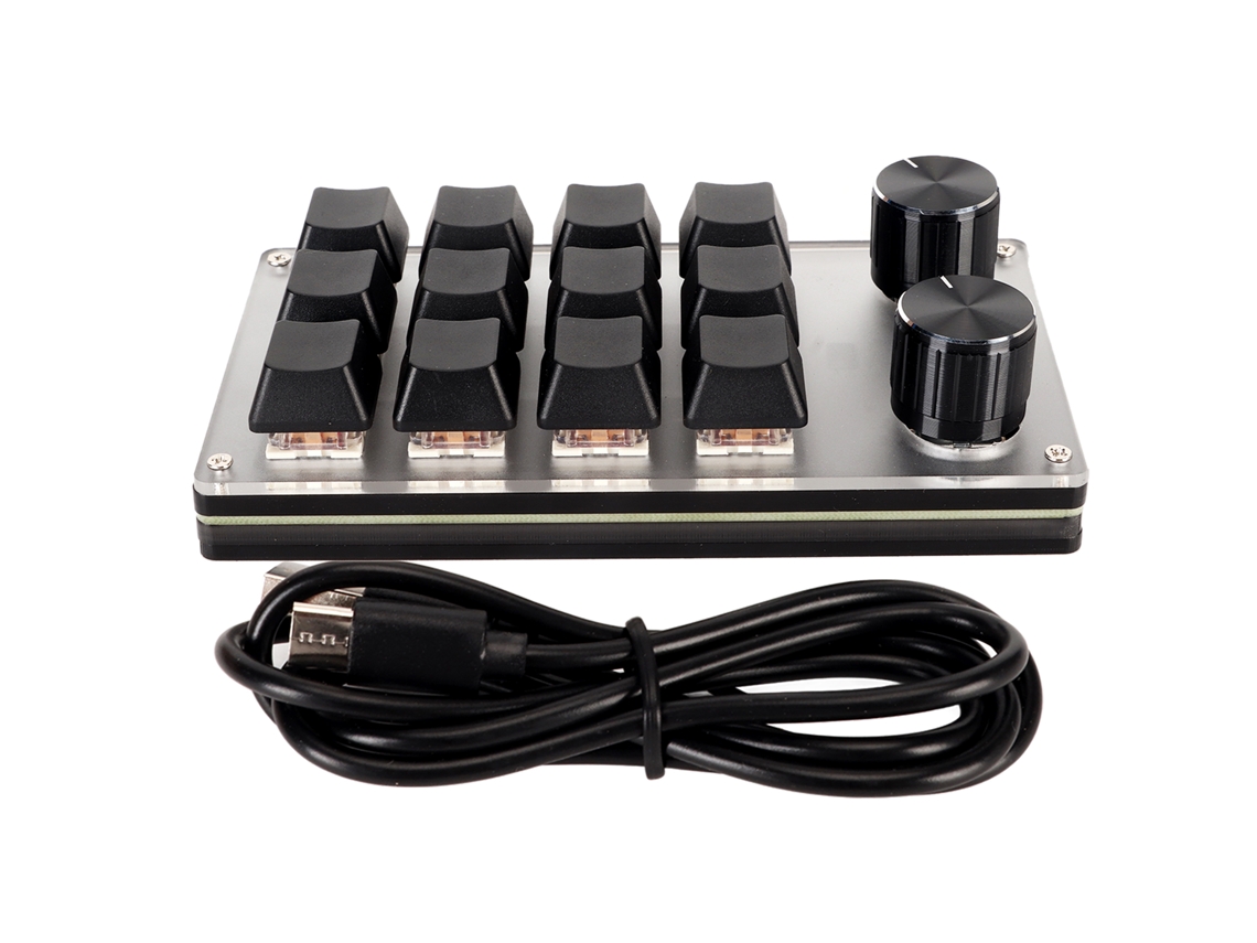Mini teclado USB con interruptor rojo, Plug and Play, ergonómico, con botones personalizados para PC de escritorio Kofihety