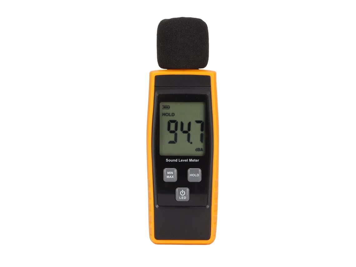 Medidor De Nivel De Ruido Digital Rz1359 De 30-130 Dba Con Pantalla Lcd Retroiluminada.