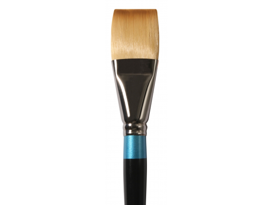 Pincel Sintetico Plano Corto Acuarela Mango Corto S.55 (1,5'' 38,1 Mm)