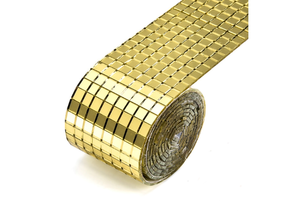 2026-pegatina De Pared Autoadesiva 1m Para Baño, Vinilo De Vidrio Diy, Decoración Hogar, Oro