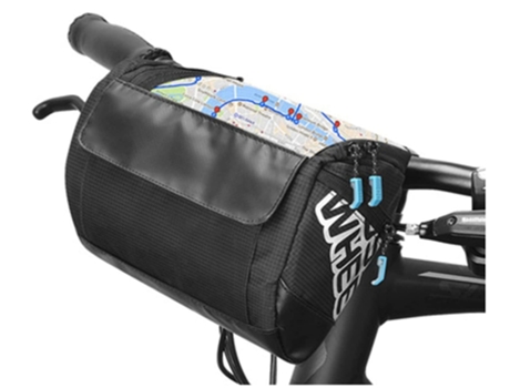 Bolsa para Manillar de Bicicleta Chronus Bolsa para Bicicleta Accesorios para Bicicleta Regalos para Ciclismo para Hombres Negro BISBISOUS