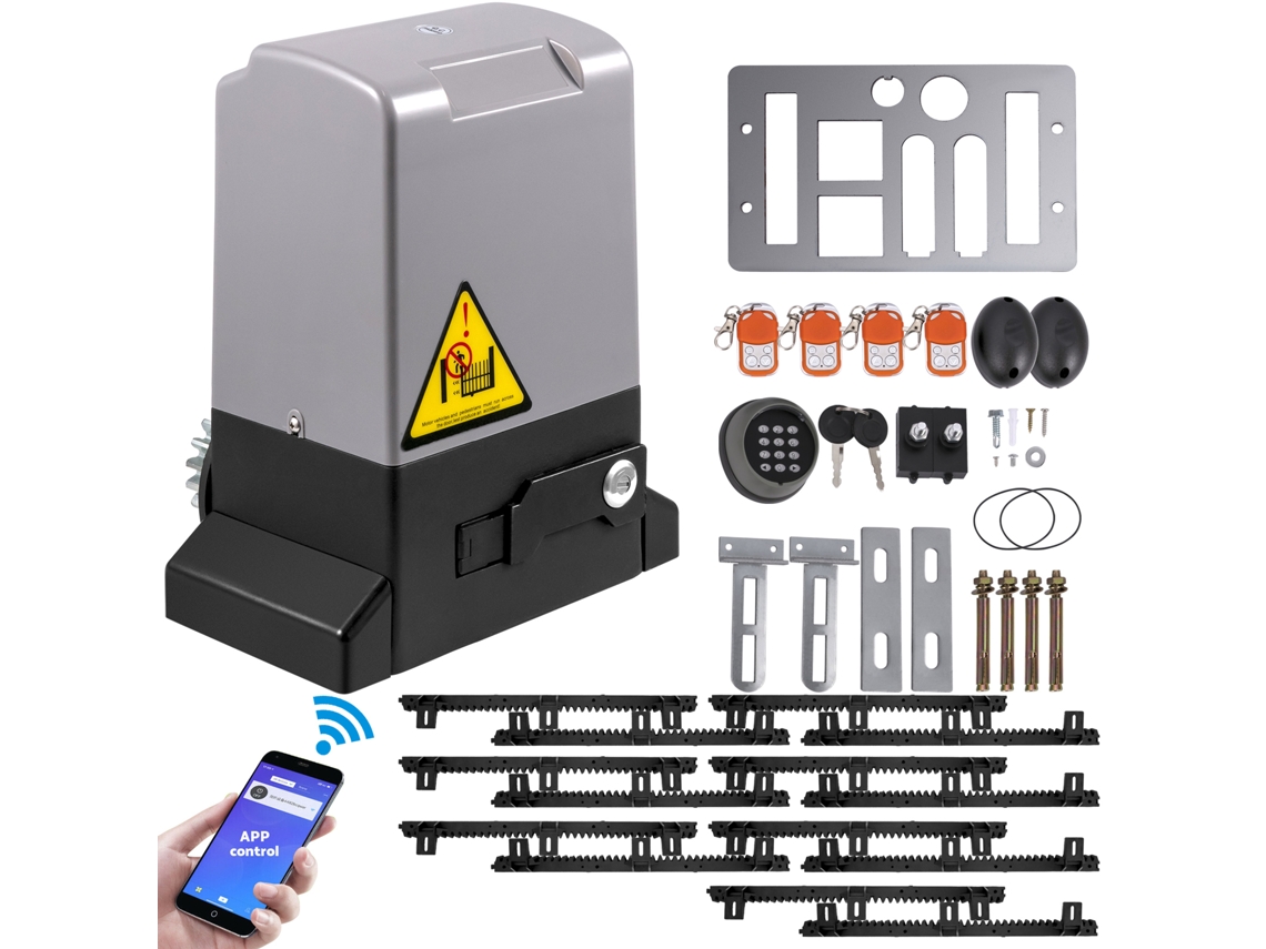 Abridor De Puerta Corrediza Automático Succebuy, 1800 Kg, 4 Mandos A Distancia Y Control Por Aplicación