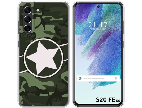 Carcasa Samsung Galaxy S21 FE 5G TUMUNDOSMARTPHONE Camuflaje 01 Multicolor