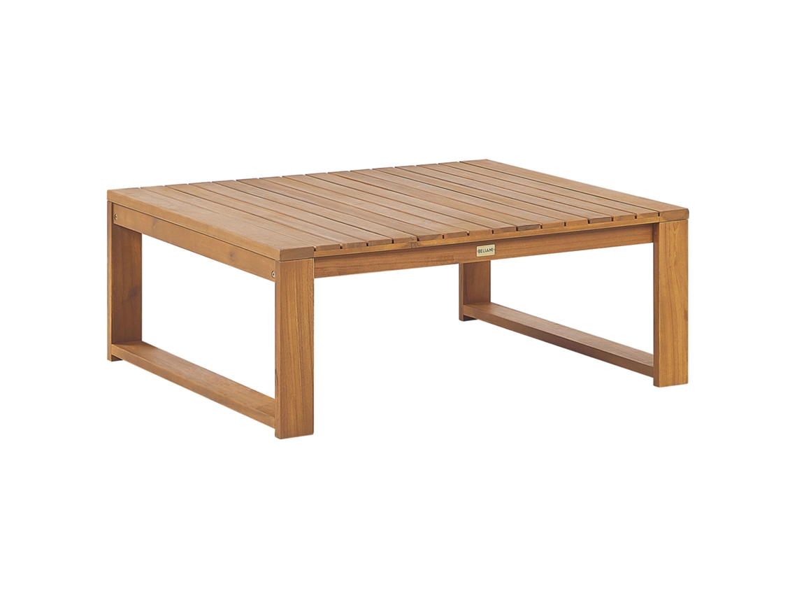 Mesa de centro BELIANI Timor de Madera de acacia con certificado FSC® Madera clara 75x90x35
