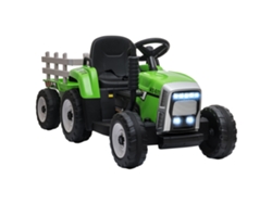 Coche eléctrico para niños con control remoto, verde y negro
