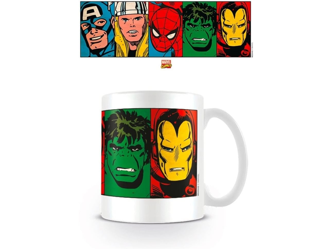 Taza Marvel Retro Heroes Faces 320 Ml PYRAMID