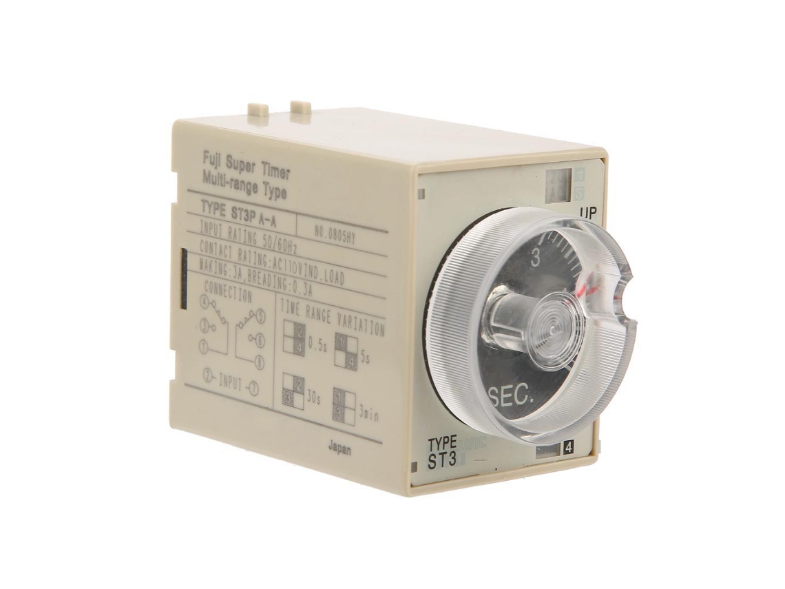 2026-módulo De Relé De Retardo Temporal St3pa-a 3a 0.5s/5s/30s/3min (110vac) Interruptor De Retardo Temporal
