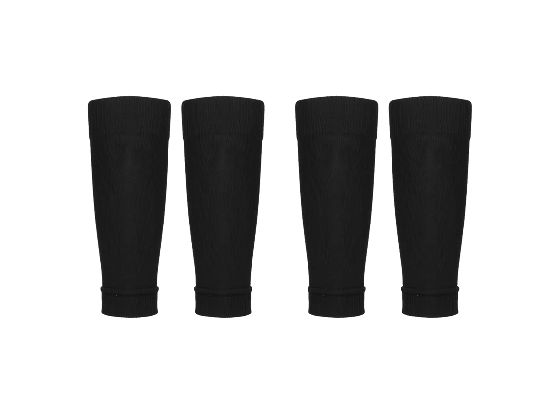 Omni-2 Pares Mangas Para Espinilleras Medias Nylon Talla 38-47 Accesorio Deportivo Fútbol Negro