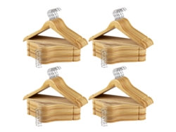 Max Home Pack 80 Perchas De Madera Color Natural