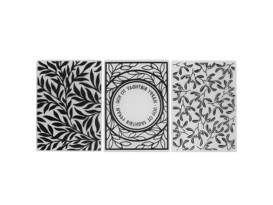 Plantillas de plástico en relieve, patrones para manualidades de papel, tarjetas, álbumes de recortes, etc.