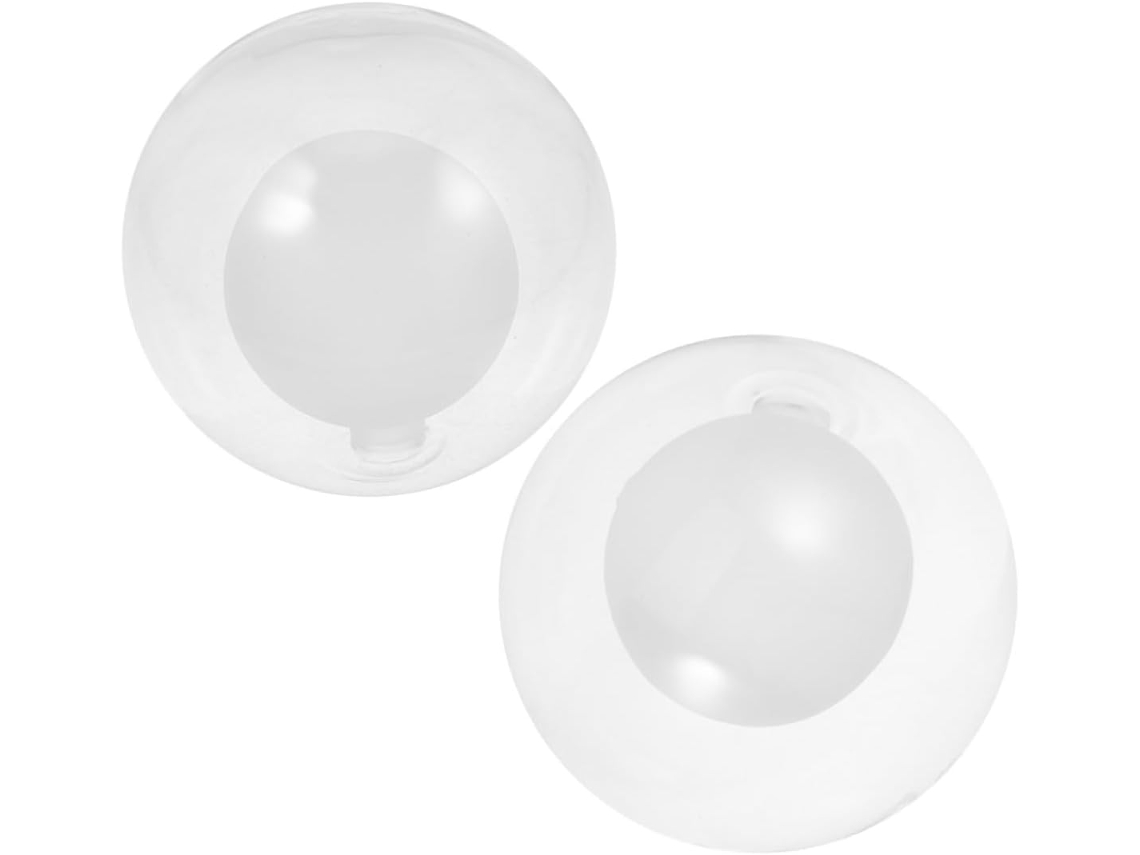 2 Piezas De Vidrio Esférico Doble Para Lámpara Colgante, Cubierta Transparente Para Pantalla De Lámpara Elegante
