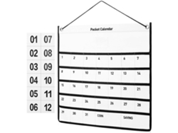 Organizador Pared Calendario Mensual Tejida Blanca Colgante Objetos Pequeños Almacenamiento Práctico