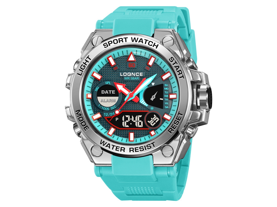 Reloj Deportivo De Moda (azul Lago), Cronógrafo Deportivo Multifuncional Luminoso E Impermeable.