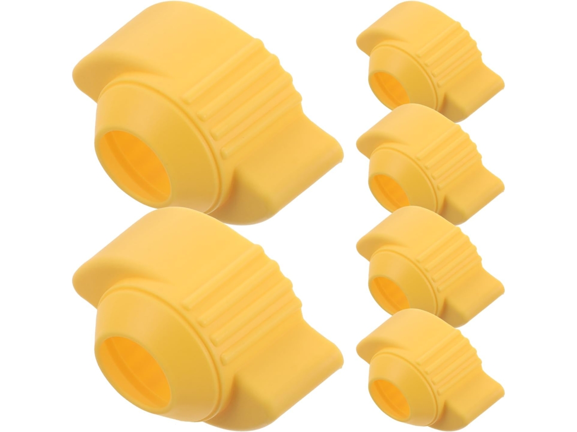 Paquete De 6 Fundas Suaves Para Manijas De Puerta Redondas Amarillas, Protectoras.