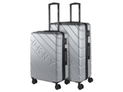 Juego De Maletas Rígidas Abs DKNY DKNY-911 Side Tracked plata (50X76x31 Cm - 100L)