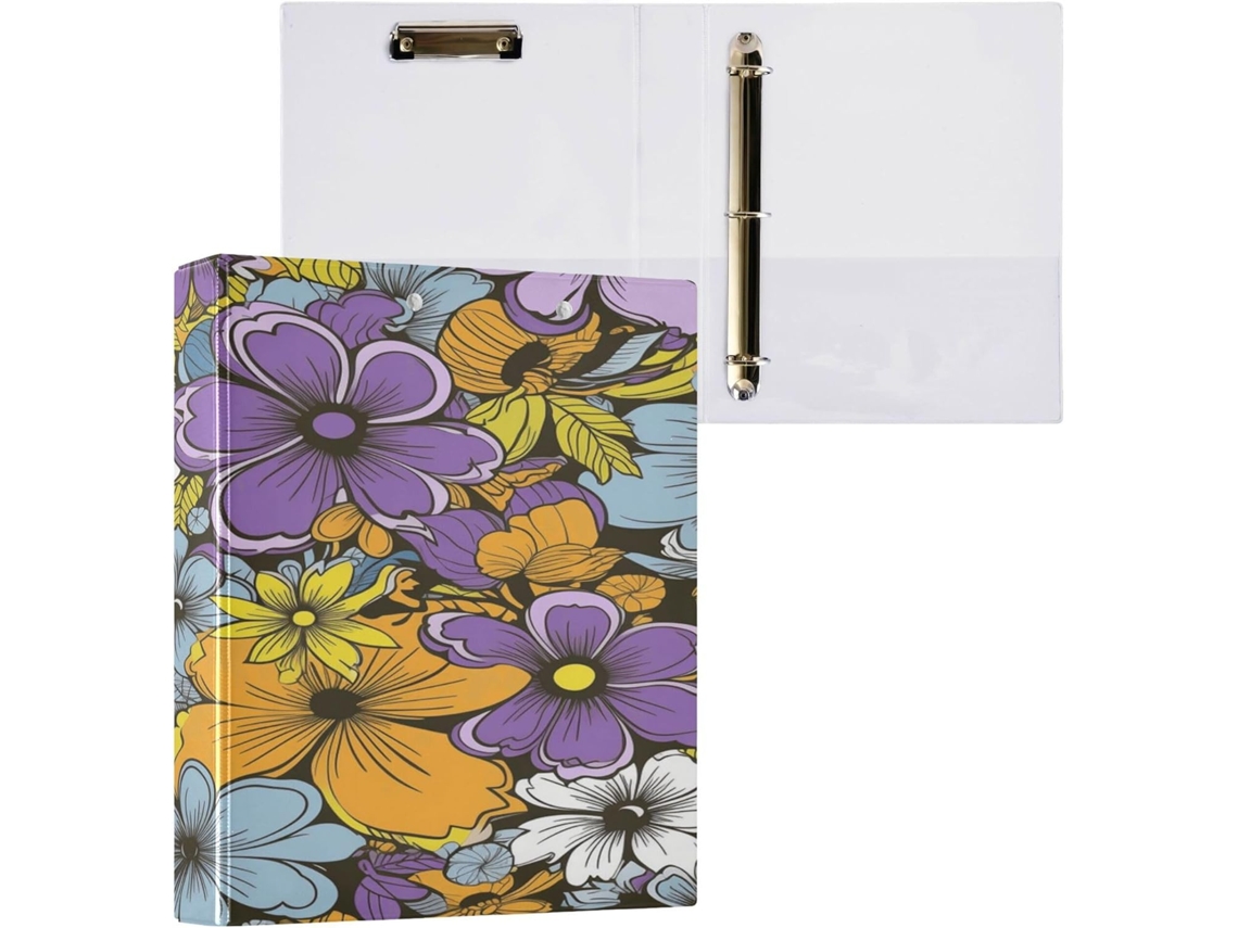 Besportble Carpeta De Margarita De Dibujos Animados Y Anillas Flexibles Con Su Diseño Adaptable 27,9 X 21,6...