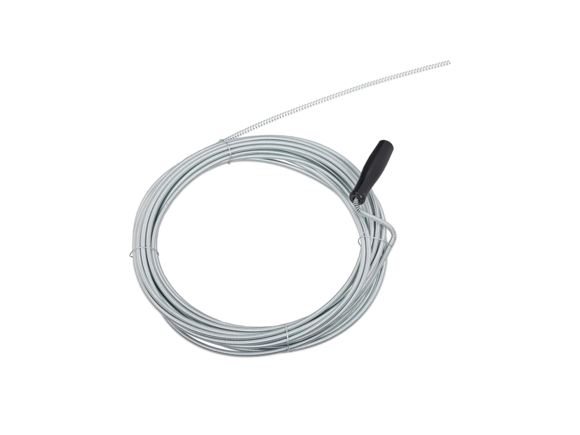 Relaxdays Espiral De Limpeza De Drenos 10m, Limpeza Mecânica, Espiral Para Wc, Chuveiro, Lavatório, Ø 5mm, Prata