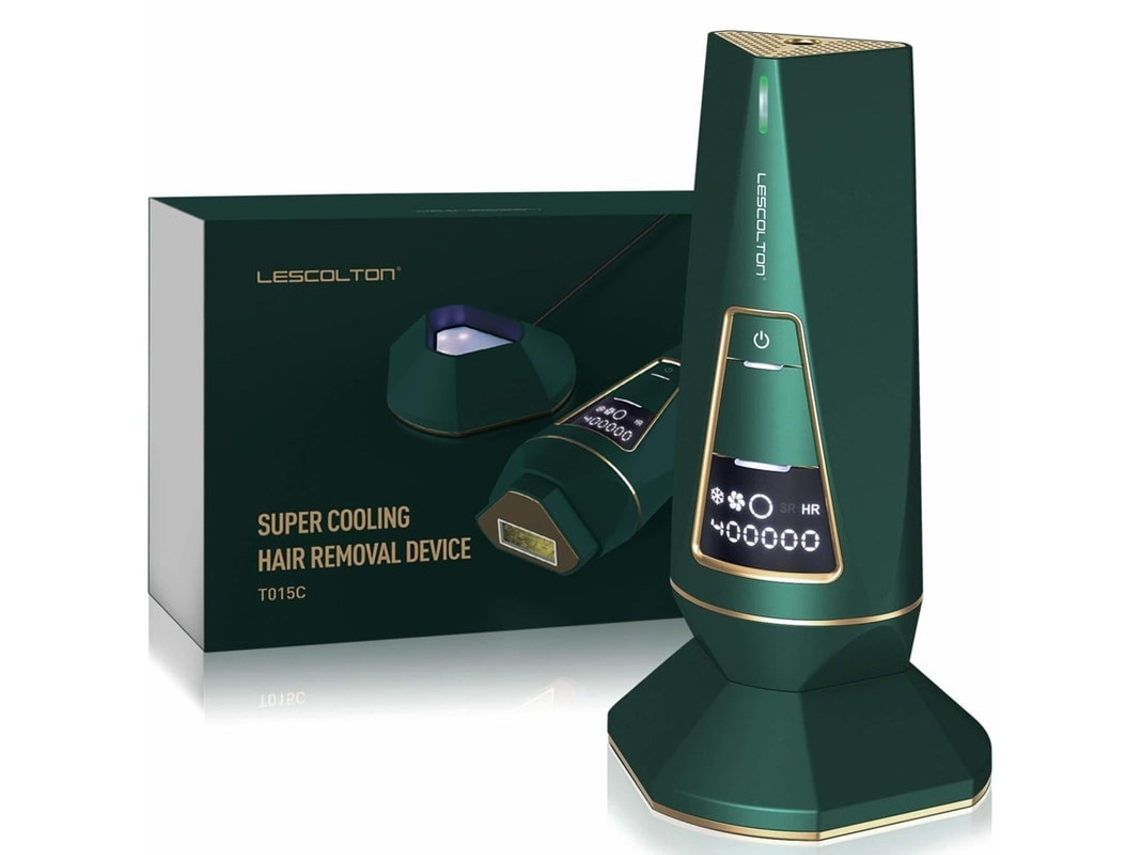 Depiladora IPL impecable, sistema profesional de depilación indolora para piernas, rostro, labios, línea del bikini y cuerpo, recortadora Yizhood (verde)