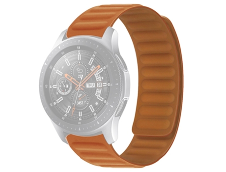 Correa de Silicona 20mm magnético para Samsung Galaxy Watch4 40mm/44mm/Garmin Venu 2 Plus - marrón dorado