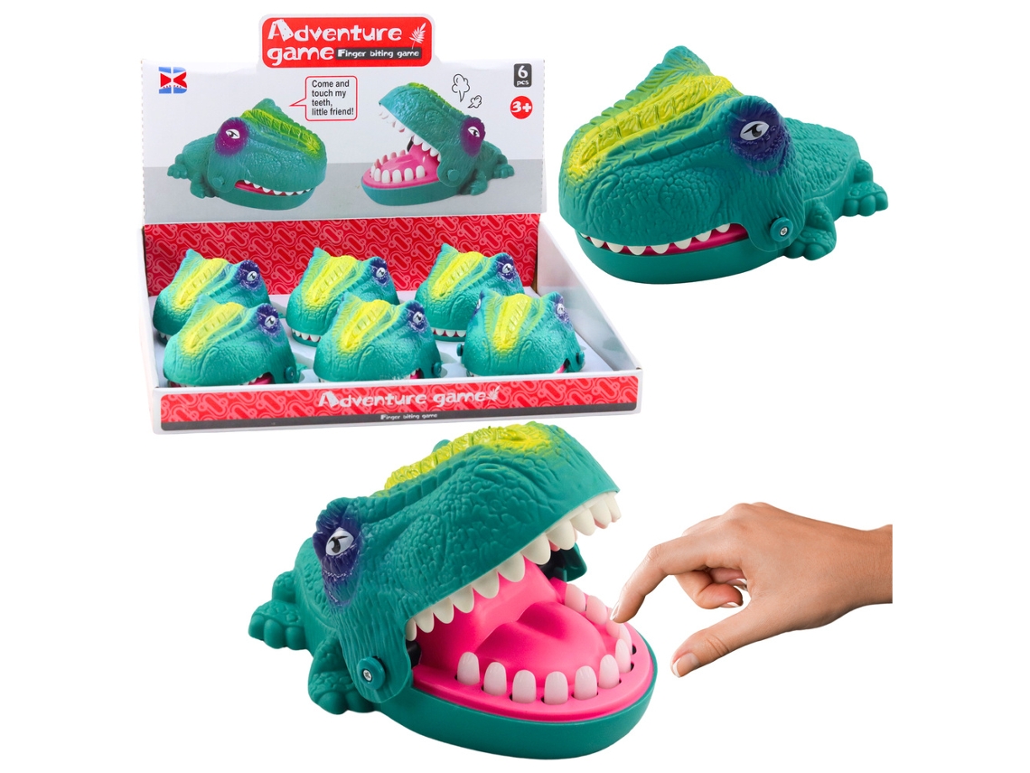 Juego arcade de ataque de mordedura de dinosaurio verde B.active