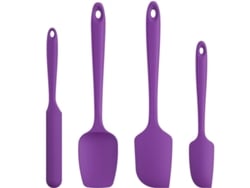 2026-set De Espátulas De Silicona Resistente Ao Calor 600°f Para Cozinha E Reposteria Roxo