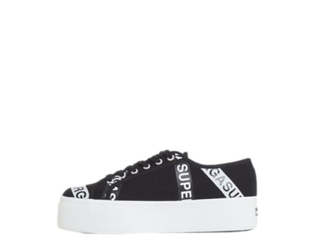 Zapatillas de Mujer SUPERGA Lettering Tape Jellysole Negro (37)