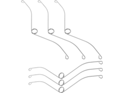 Lote De 6 Aceros De 1,4 X 15,6 Mm, Repuesto Para