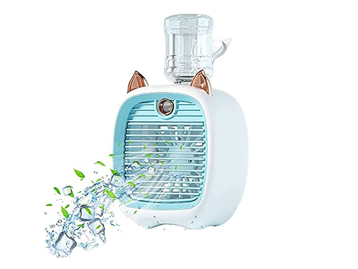 Ventilador de mesa evaporativo EIFSON con 3 velocidades y humidificador.