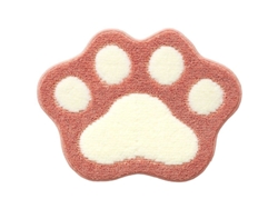 2026-tapete De Baño En Forma De Pata Absorbente Antideslizante Lavable Rosa 45x60cm