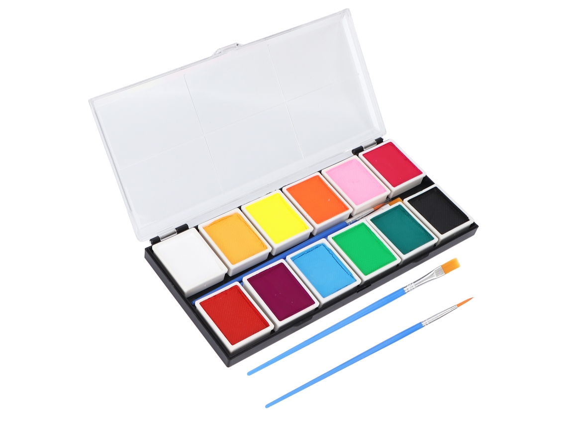 Kit de pintura facial de 12 colores de grado cosmético para pintar la piel tú mismo
