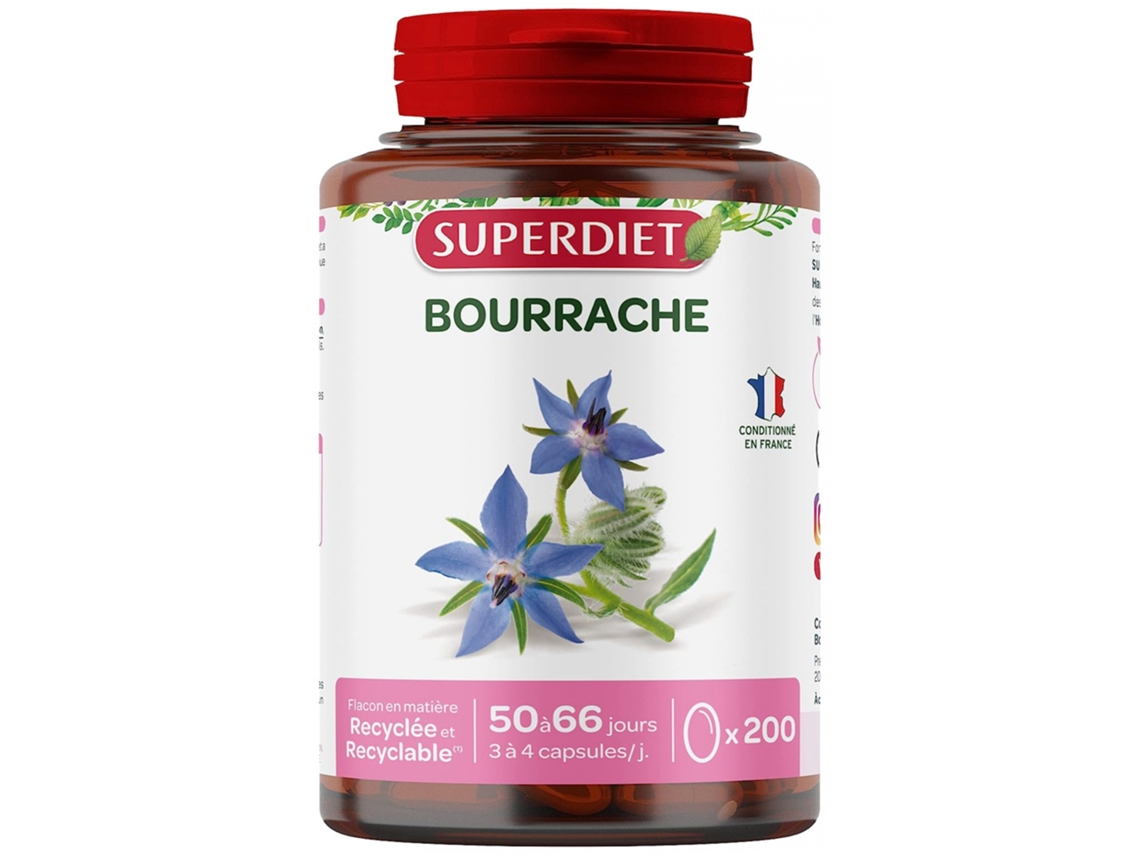 Aceite de Borraja 200 Cápsulas SUPERDIET