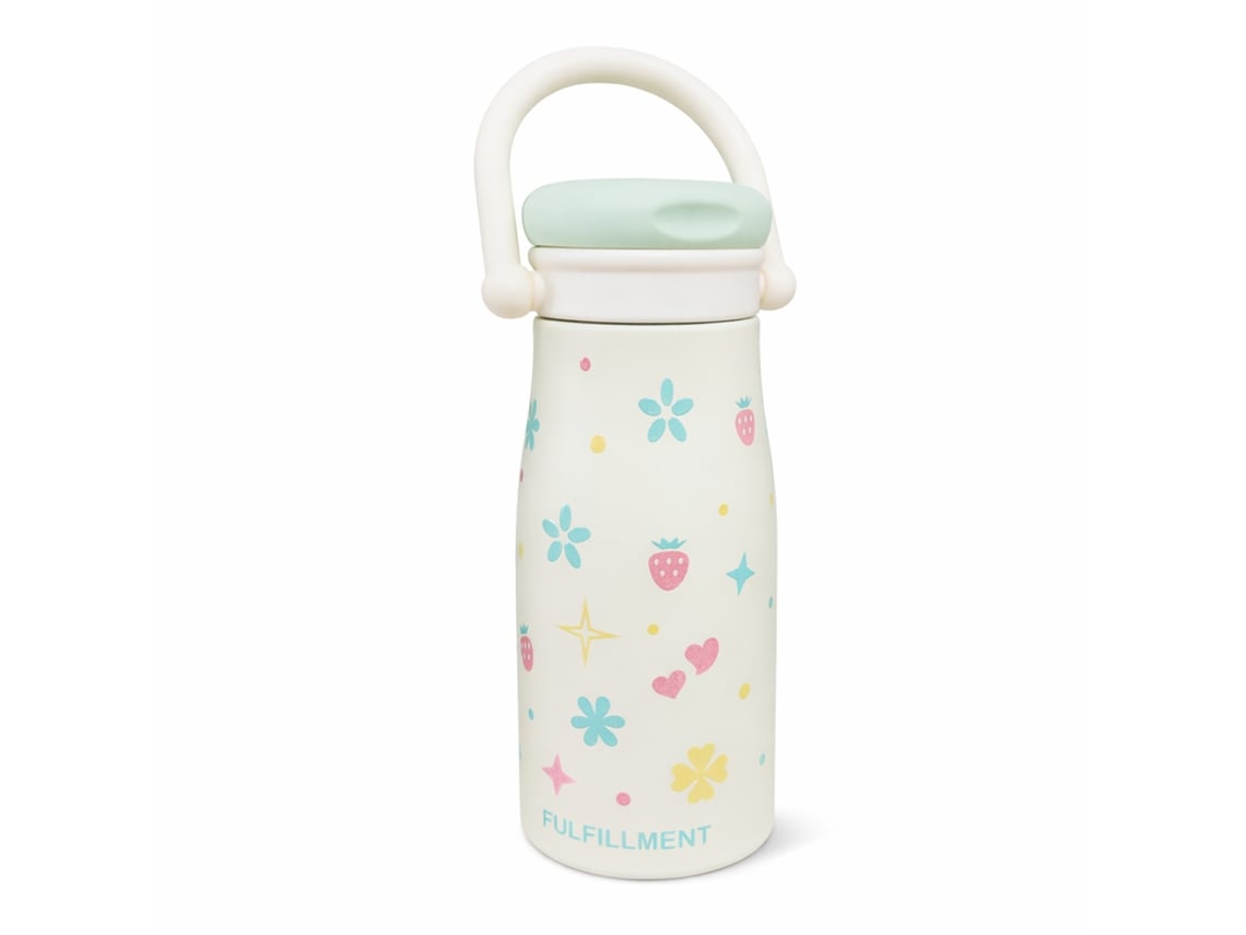 Botella térmica con asa BK 668-27 Beige + Verde claro