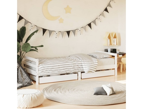 Estructura De Cama Para Niños VIDAXL Blanco Madera (80x200 cm)