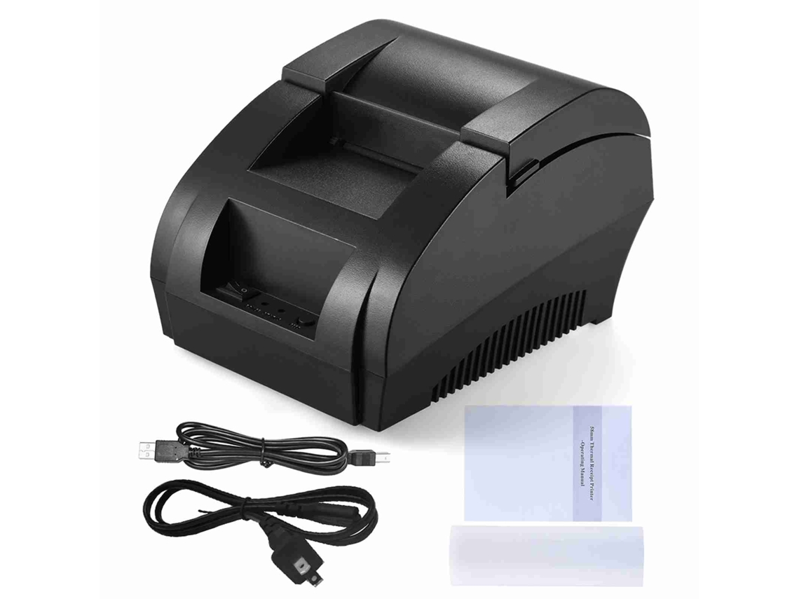 Impresora Térmica Usb Pos-5890k De 58 Mm Para Recibos De Restaurantes Y Comercios Minoristas Con Cajón Portamonedas.