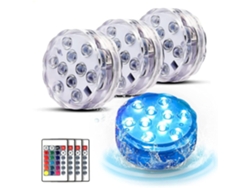 SIURN Luces LED sumergibles 4 paquetes de luces subacuáticas impermeables