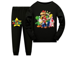 2026-pijamas Niños Niñas 7-14 Años Super Mario Manga Larga Camiseta Pantalones Conjunto Ropa De Dormir Regalo