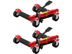 Juego de 2 carros de transporte para coches, capacidad de 680 kg, neumáticos de 22,8 cm, color negro.