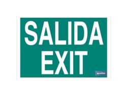 Señal luminiscente 420x297mm. señal salida / exit