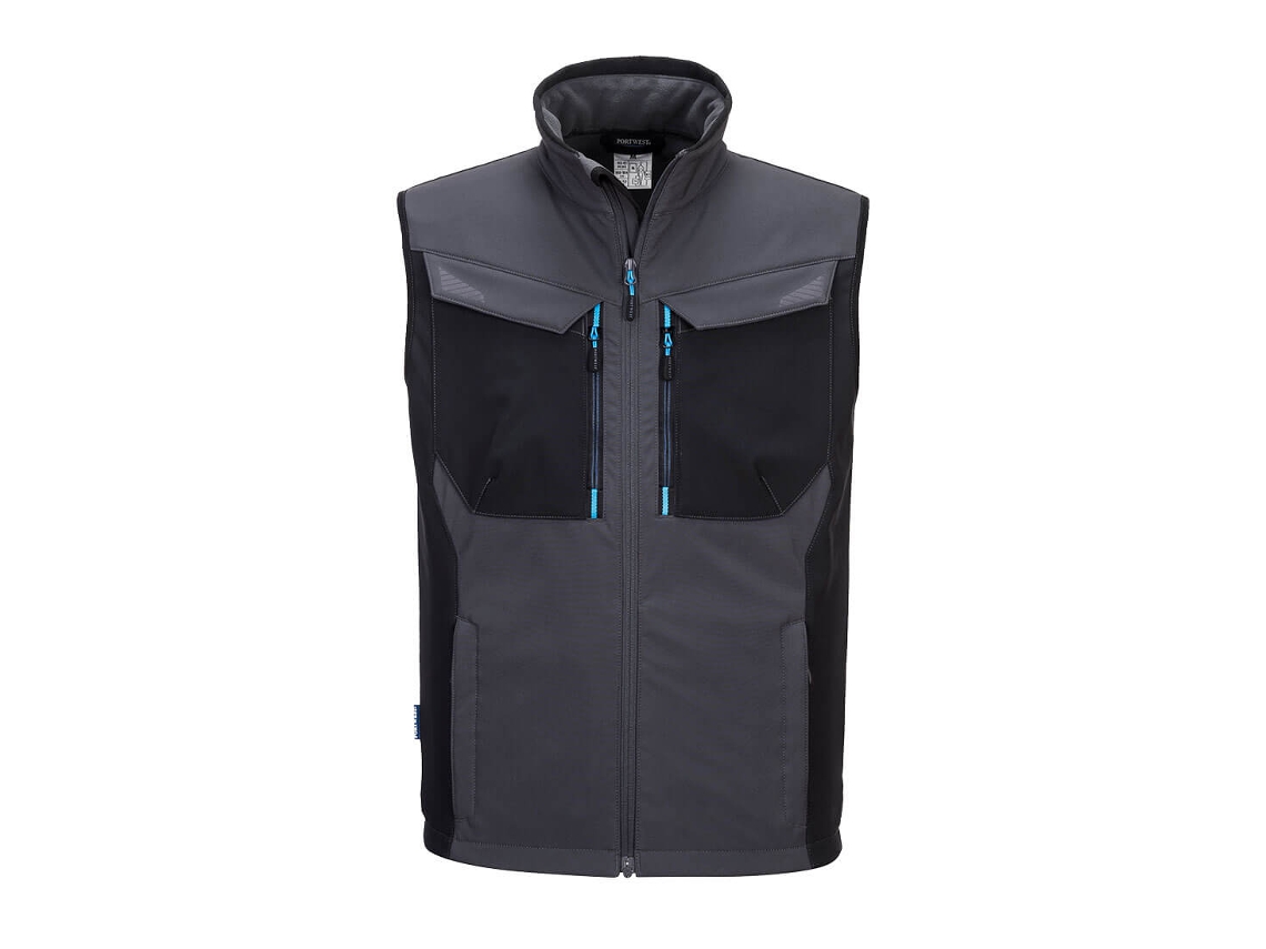 Chaleco softshell de 3 capas Portwest Wx3 Protection Comfort / Azul persa / M