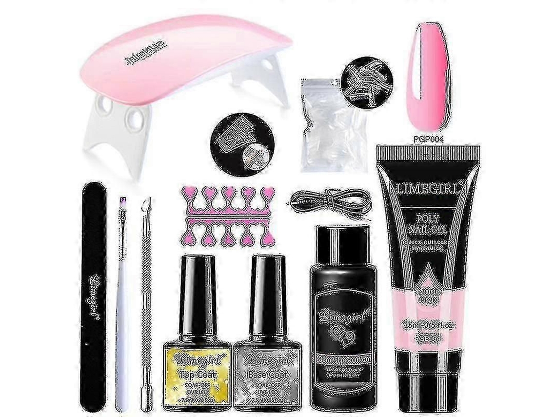 Kit de decoración de uñas con lámpara UV/LED, secador de uñas, juego de uñas artificiales, esmalte en gel y herramientas para GOKOCO