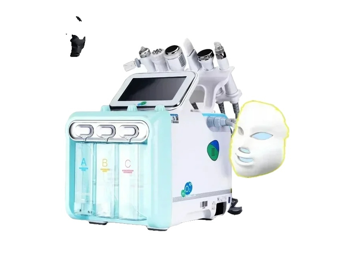 Máquina de hidrotratamiento con chorro de oxígeno H2O2 para limpieza facial y limpieza de la piel.