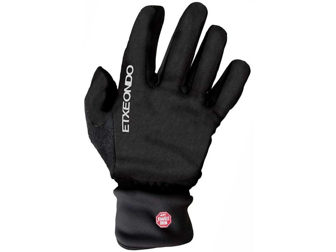 Guantes para Hombre ETXEONDO Gare Windstopper Negro para Ciclismo (S)