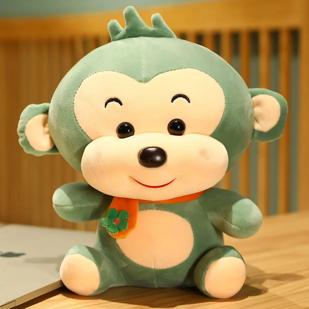 (verde - 23 Cm) Cojín Decorativo Para Sofá, Almohada De Peluche Suave Con Forma De Animal, Mono De Peluche