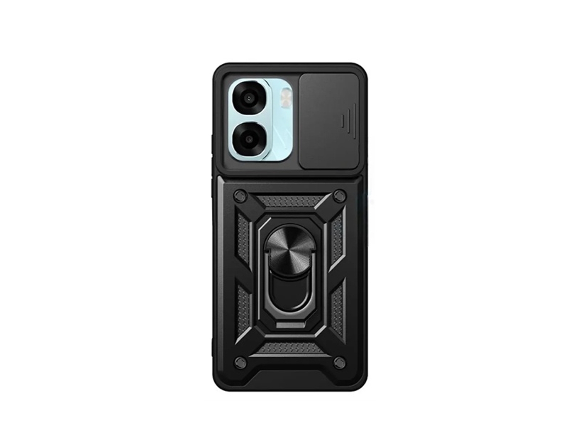 Estuche Antiimpacto Con Ventana Deslizante De Defensor Militar Magnético Phonecare Para Oppo A6 4g - Negro