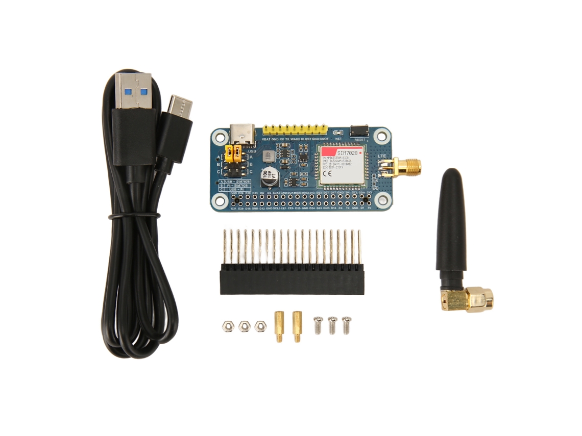 Placa De Expansión Hat Sim7028 Para Raspberry Pi 2b 3b 4b Con Antena Gsm Y Banda Global.