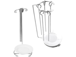 Soporte Vertical De Acero Inoxidable Para Brochetas Con Bandejas Recogegotas, 2 Unidades.