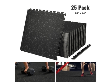 25 Pcs Tapetes Entrelazados 24 x 24 Pulgadas Espuma Eva + Caucho
