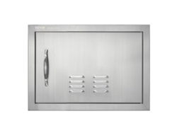 Puerta de acero inoxidable 50x35 cm para cocinas de exterior con parrilla y tirador Tekmaquinas